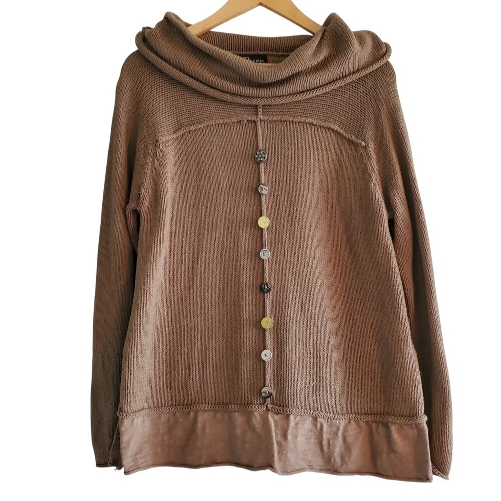 Pure Handknit Light Brown Pullover Sweater Sized XS/S